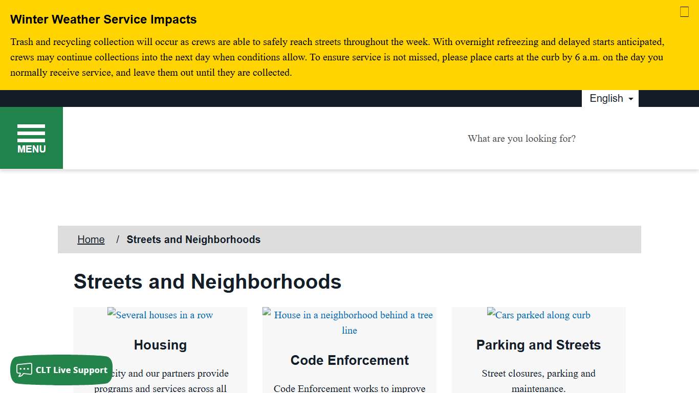 Streets and Neighborhoods - City of Charlotte