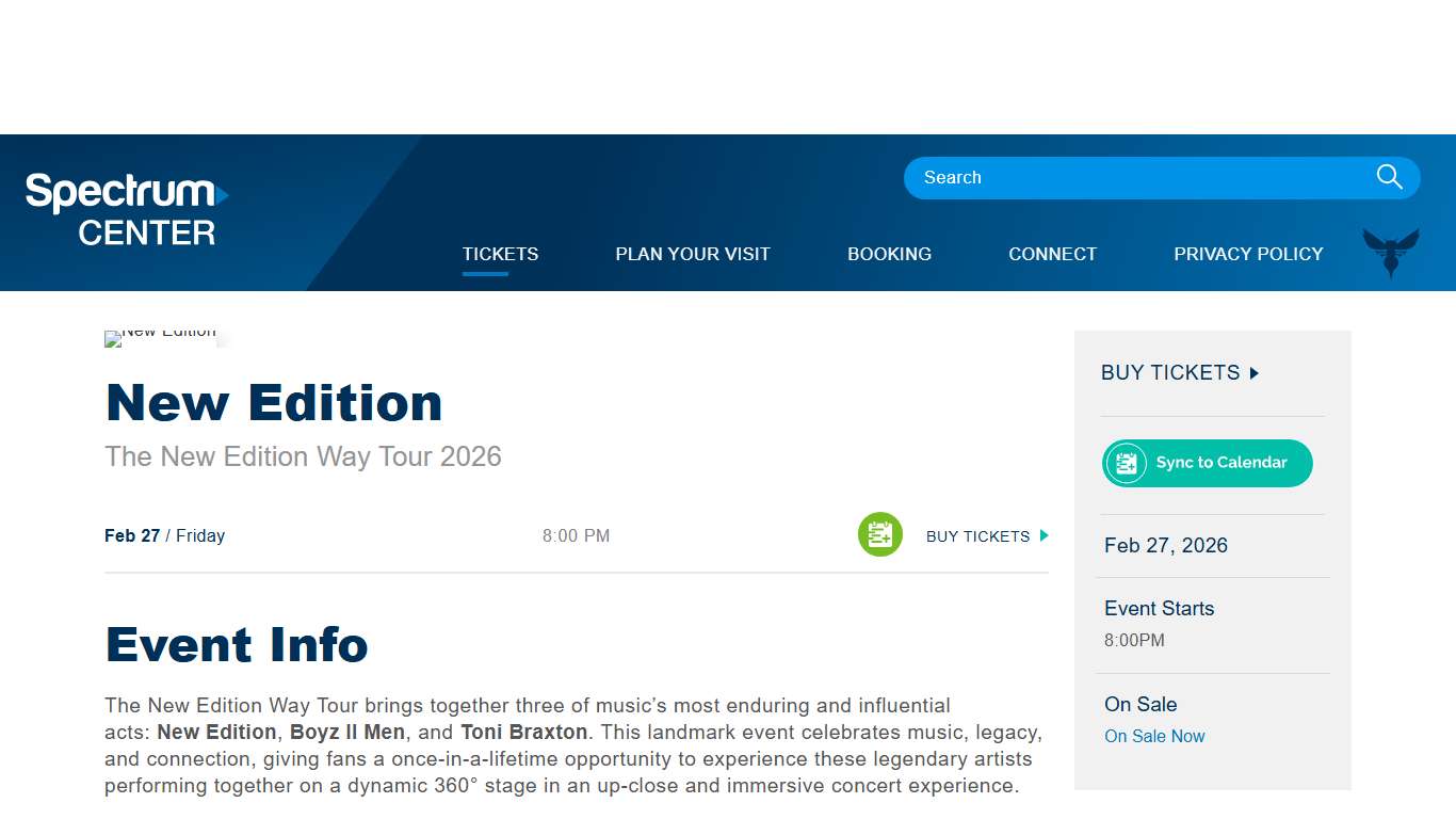 New Edition Spectrum Center Charlotte